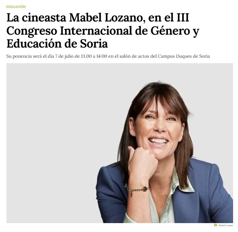 La cineasta Mabel Lozano, en el III Congreso Internacional de Género y Educación de Soria